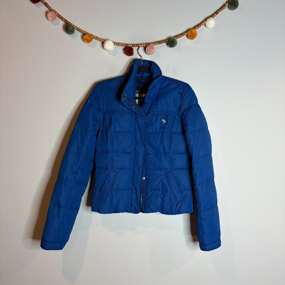 Y2K Abercrombie & Fitch blue puffer coat